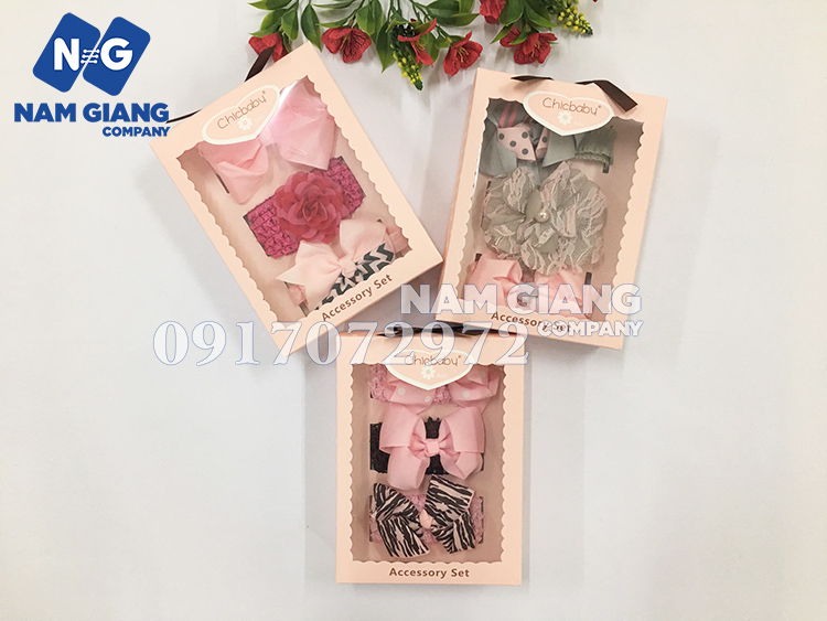 Băng đô bờm tóc CHICK BABY cho bé gái (hộp 3 chiếc)