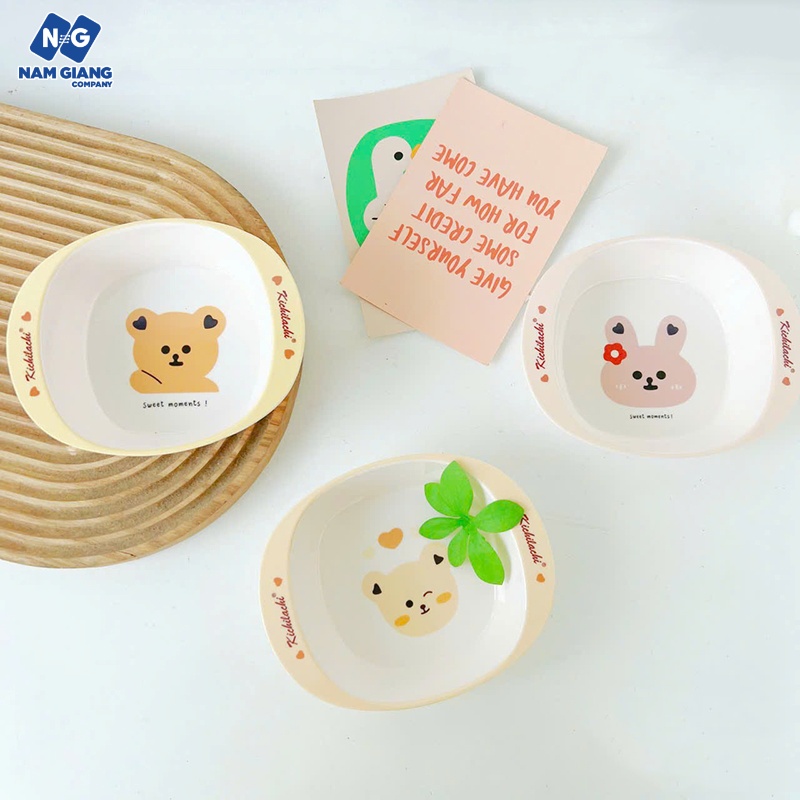 Bát ăn dặm 2 quai to KICHI H204J