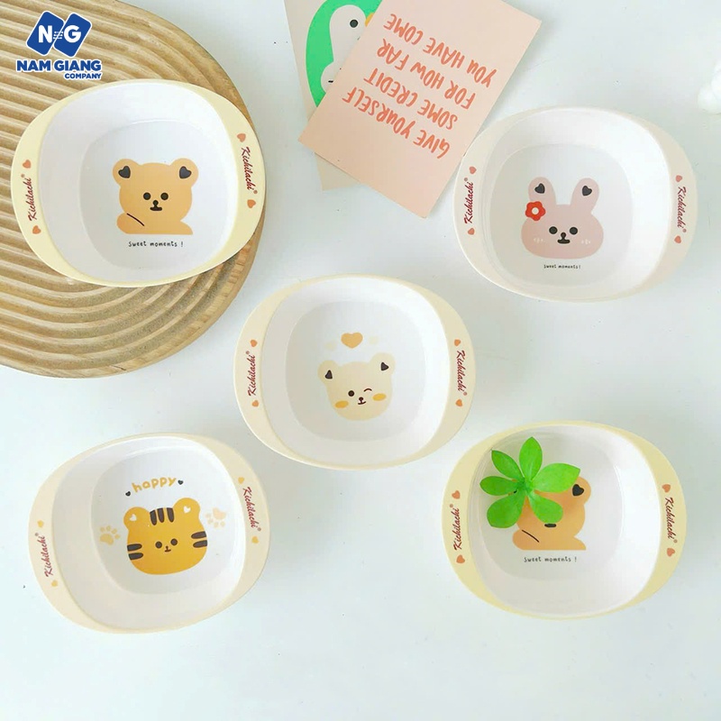 Bát ăn dặm 2 quai to KICHI H204J