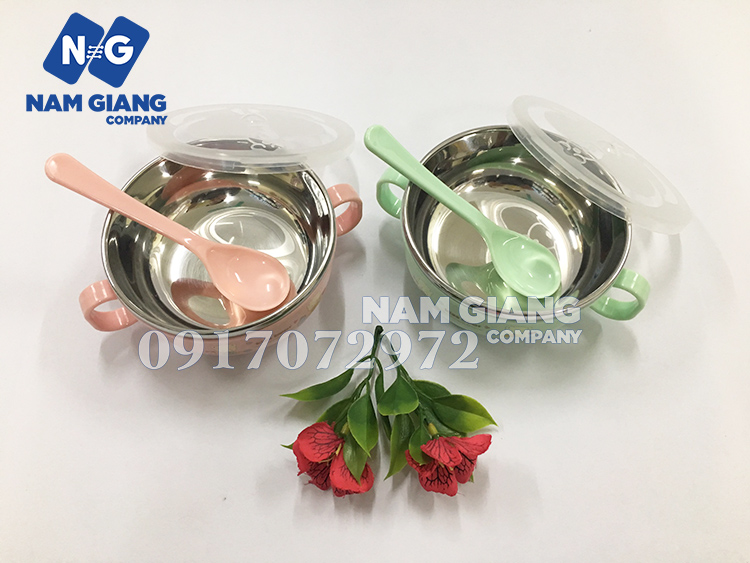 Bát ăn dặm giữ nhiệt Inox kèm thìa
