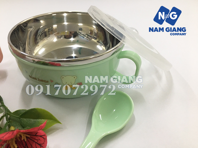 Bát ăn dặm giữ nhiệt Inox kèm thìa
