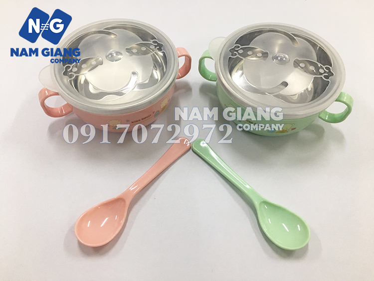 Bát ăn dặm giữ nhiệt Inox kèm thìa