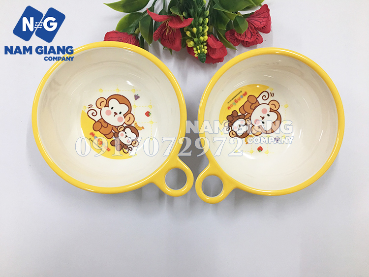 Bát ăn dặm phíp xỏ 1 quai khỉ 364