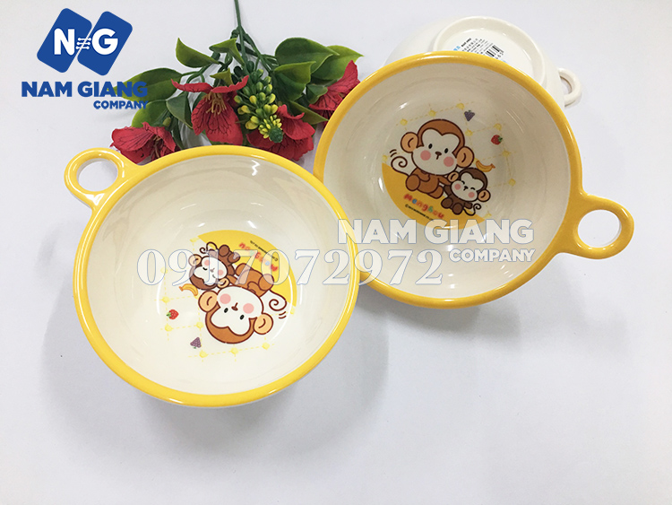 Bát ăn dặm phíp xỏ 1 quai khỉ 364