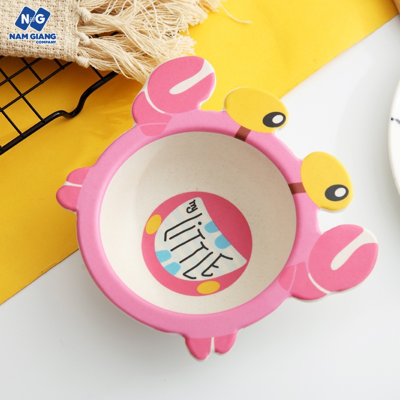 Bát ăn dặm sợi tre hình thú an toàn cho bé