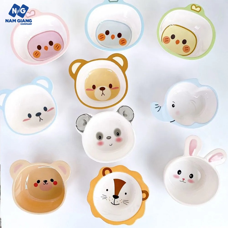 Bát ăn dặm sợi tre hình thú HONPER