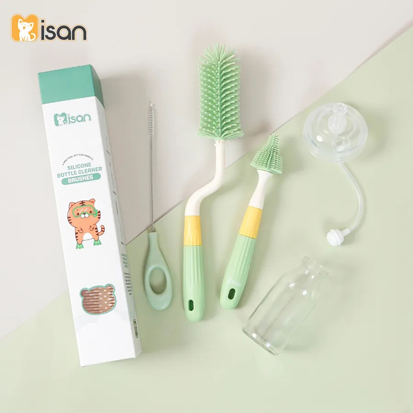 Cọ bình sữa silicon Misan 3 chi tiết
