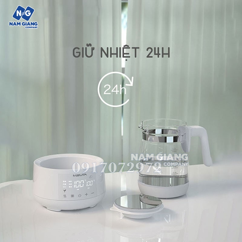 Bình đun và hâm nước pha sữa misuta 1200ml