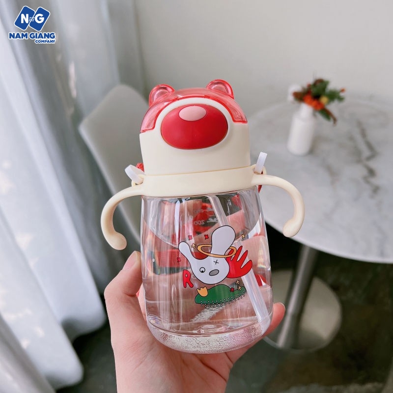 Bình hút chống sặc cho bé hình gấu 300ml