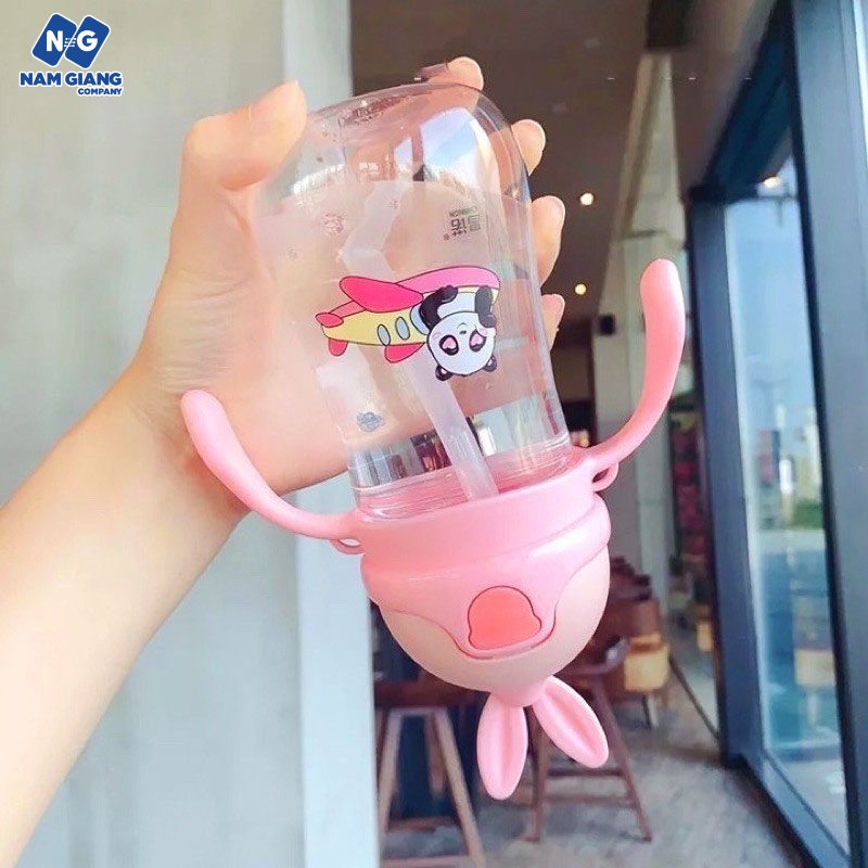 Bình hút tập uống cho bé tai thỏ 280ml