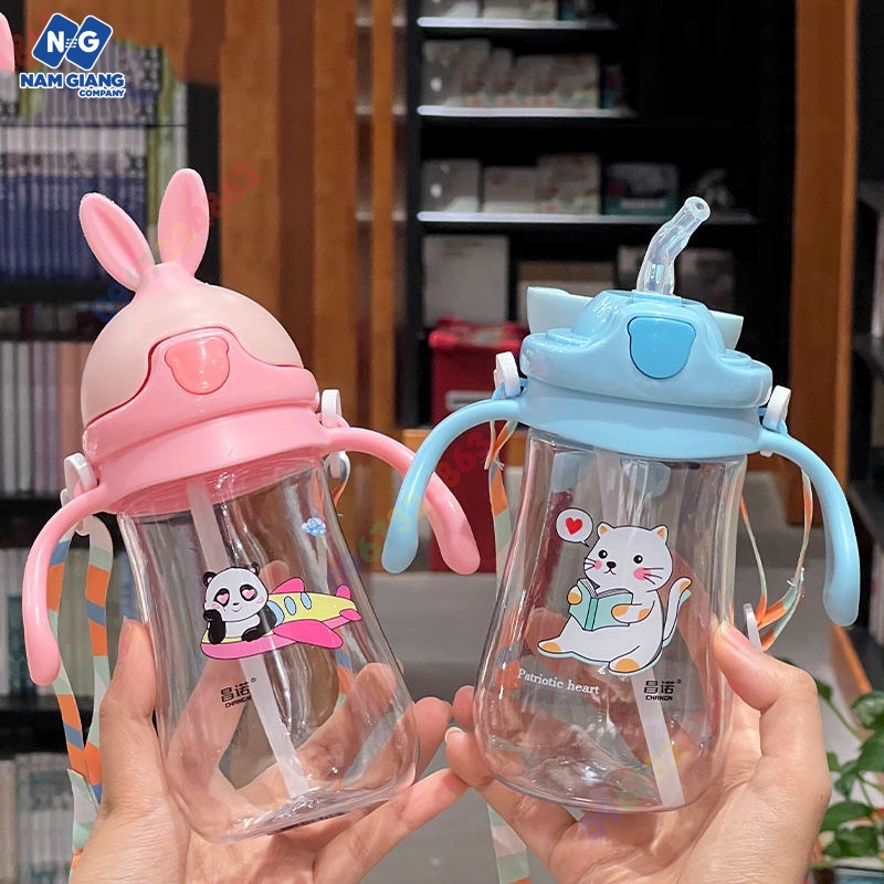 Bình hút tập uống cho bé tai thỏ 280ml