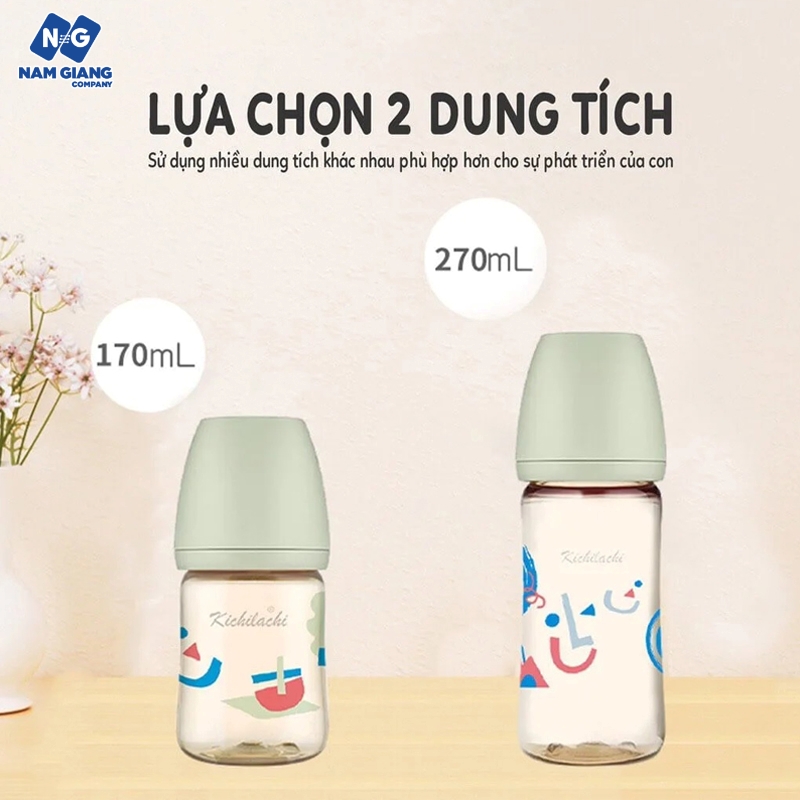 Bình sữa KICHI mây 170ml, 270ml