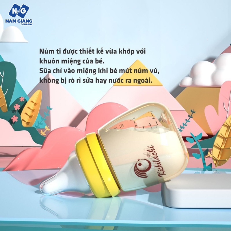 Bình sữa cổ rộng PPSU KICHI 80ml
