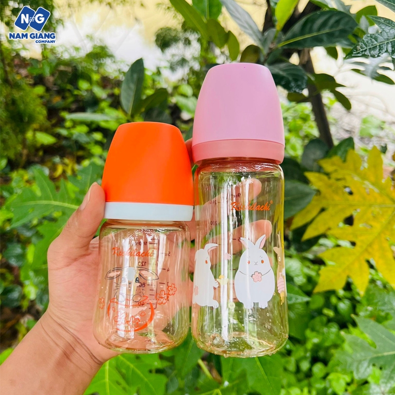 Bình sữa KICHI cảm biến họa tiết thỏ 170ml 270ml