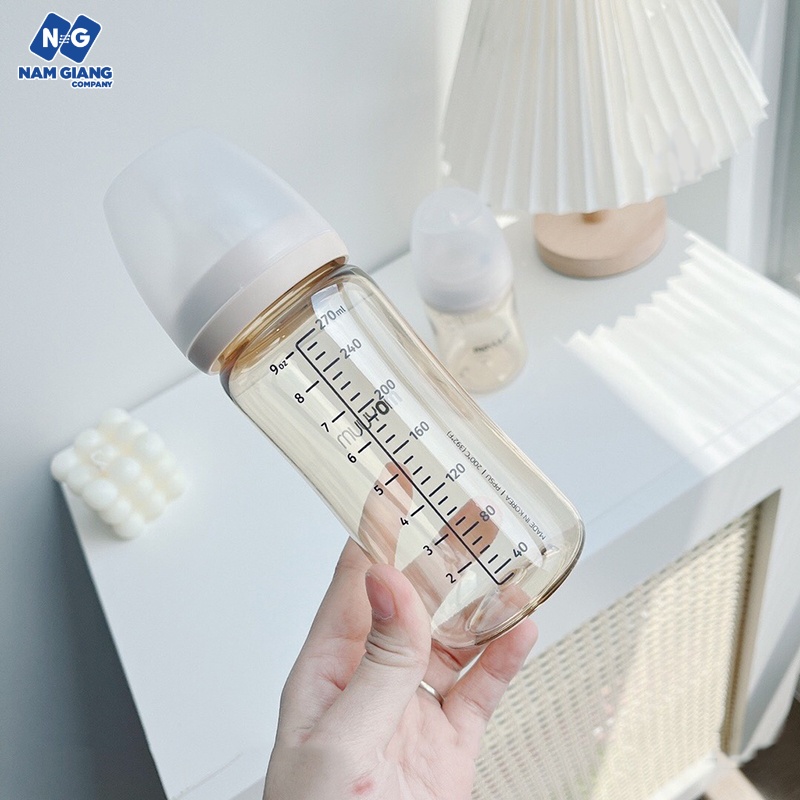 Bình sữa Moyuum trơn 270ml chính hãng