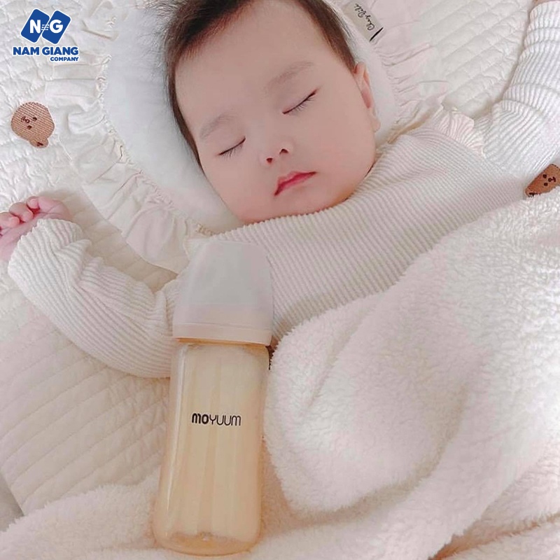 Bình sữa Moyuum trơn 270ml chính hãng
