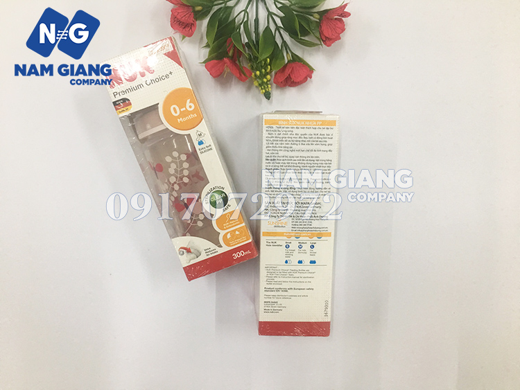 Bình sữa NUK nhựa PP cổ rộng 300ml