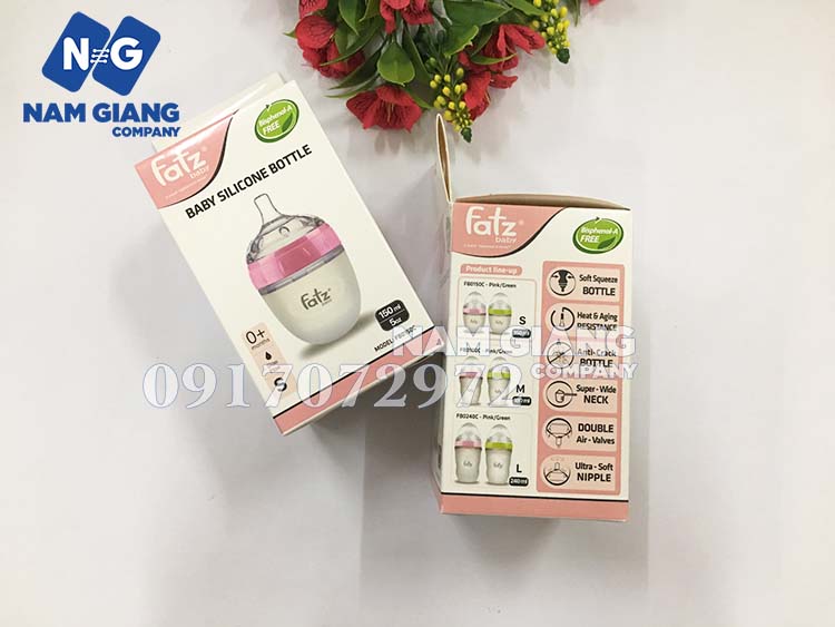 Bình sữa silicon cao cấp Fatz baby 150ml