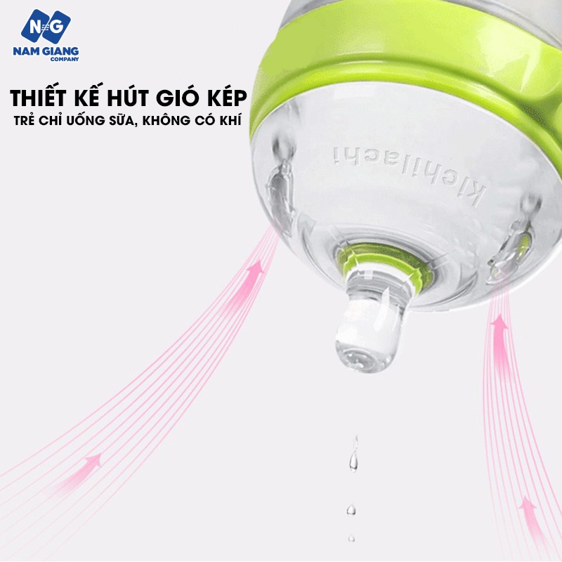 Bình sữa silicon KICHI 150ml, 250ml