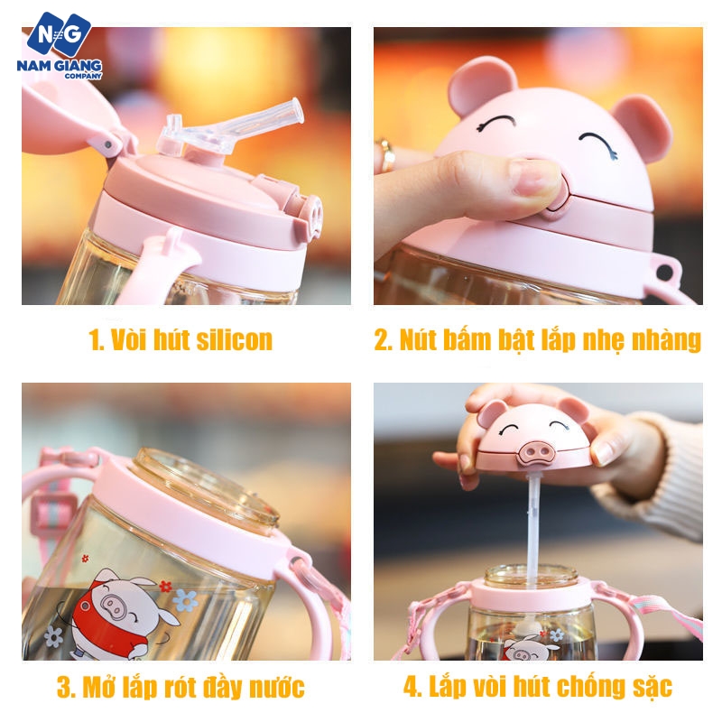 Bình tập uống nước heo con 350ml