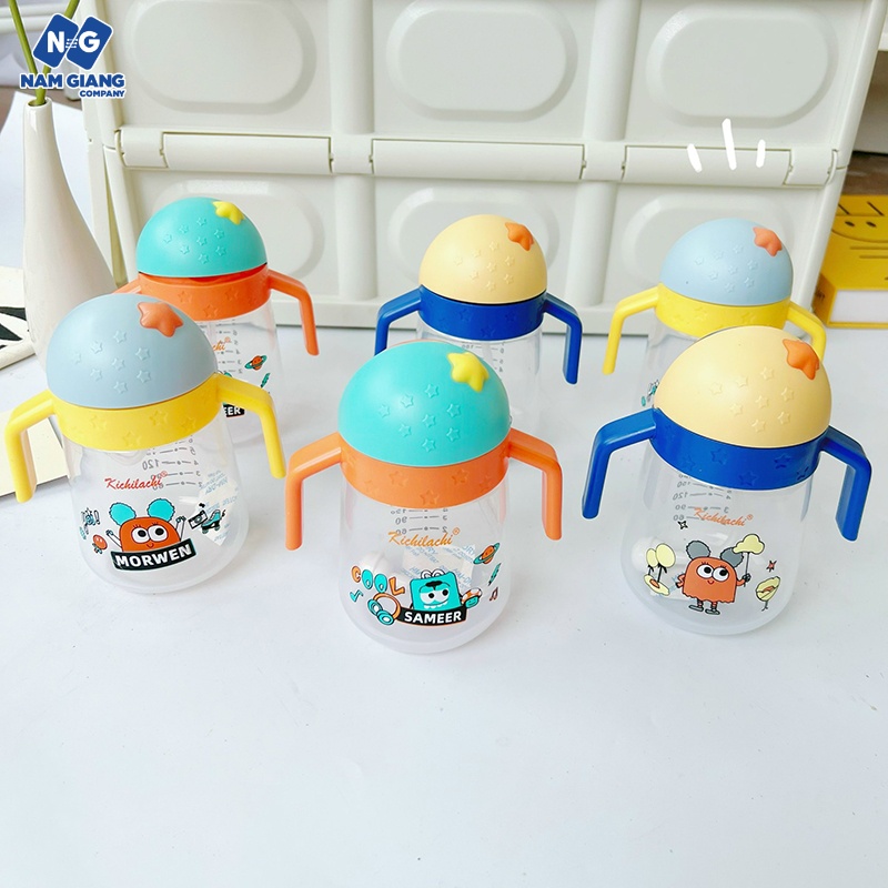 Bình nước kichi họa tiết vũ trụ 320ml