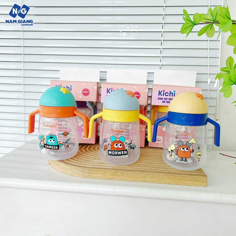 Bình nước kichi họa tiết vũ trụ 320ml