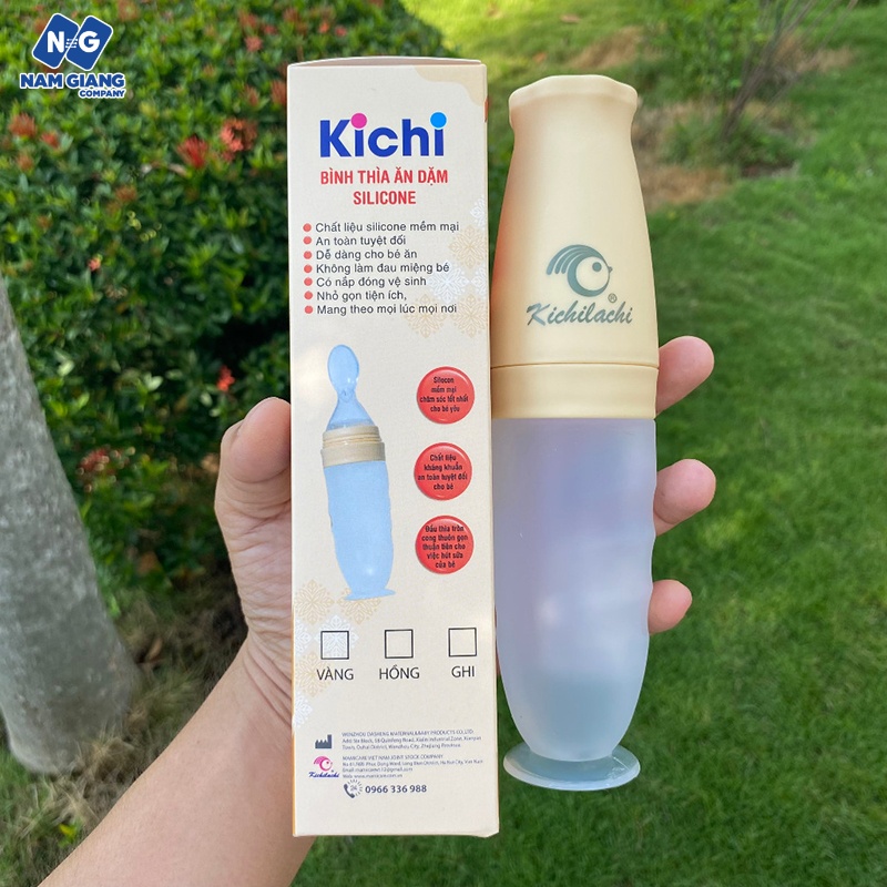 Bình thìa ăn dặm KICHI silicon