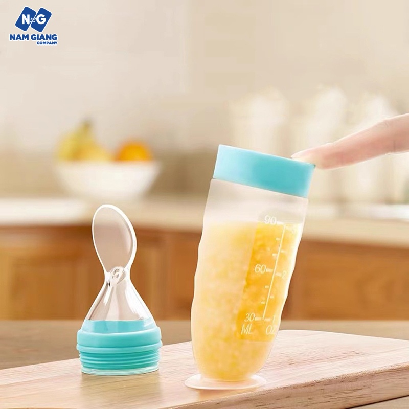 Bình thìa ăn dặm silicon JUBON 120ml