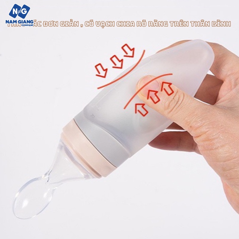 Bình thìa silicon MOLLI ăn dặm