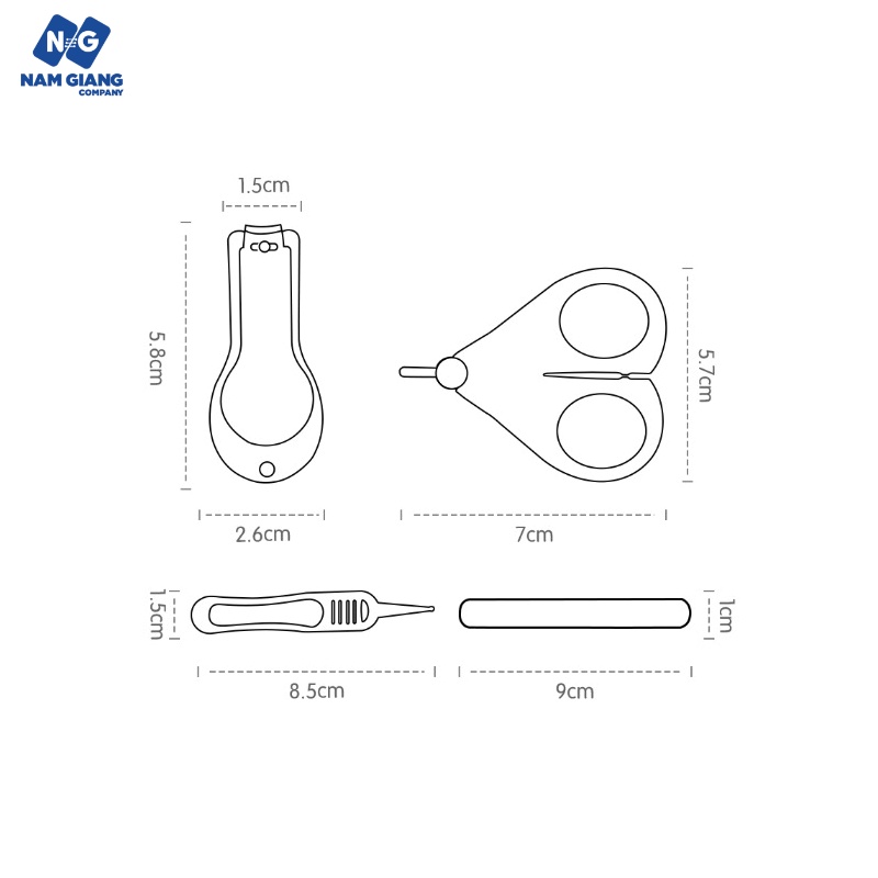 Bộ cắt bấm móng tay HONPER 4 chi tiết