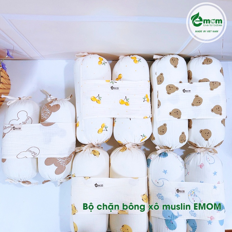 Bộ chặn bông muslin EMOM luxury
