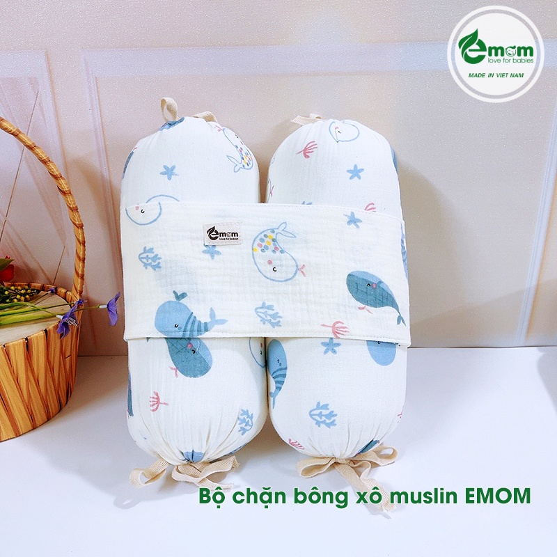 Bộ chặn bông muslin EMOM luxury