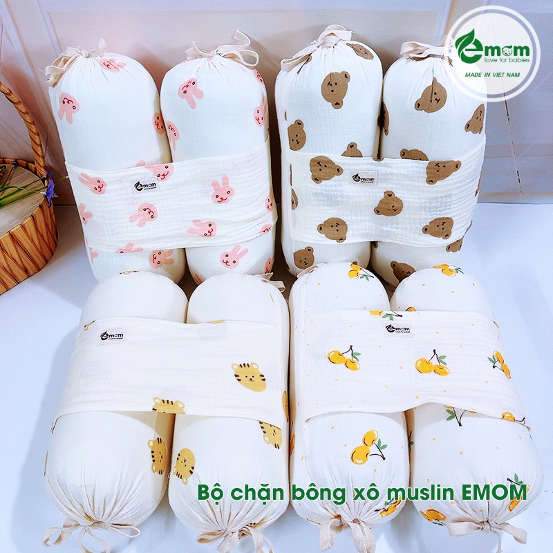 Bộ chặn bông muslin EMOM luxury