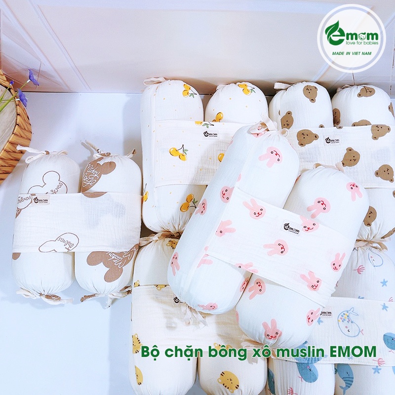 Bộ chặn bông muslin EMOM luxury