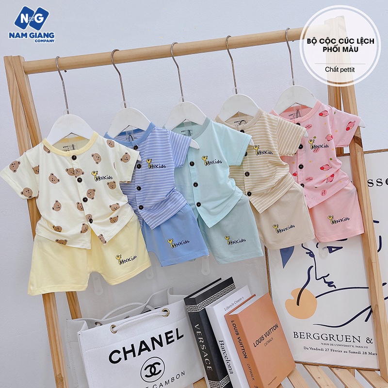 Bộ cộc sơ sinh HN KIDS petit phối màu