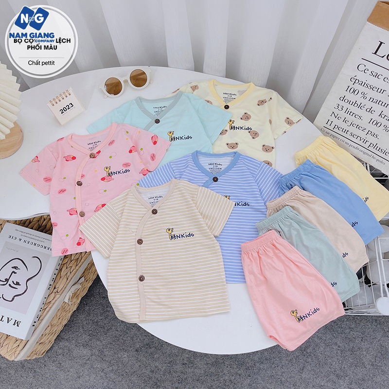 Bộ cộc sơ sinh HN KIDS petit phối màu