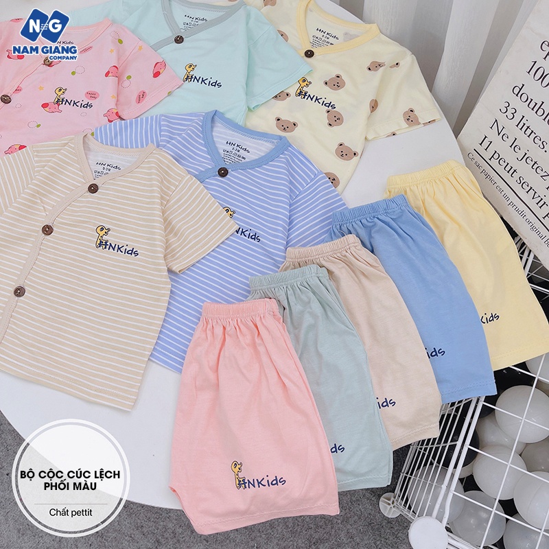 Bộ cộc sơ sinh HN KIDS petit phối màu