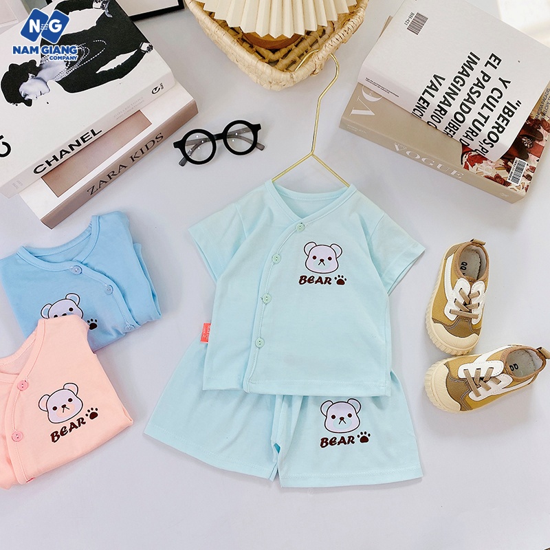 Bộ cộc sơ sinh Minh Đức cài lệch