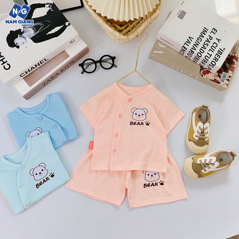 Bộ cộc sơ sinh Minh Đức cài lệch