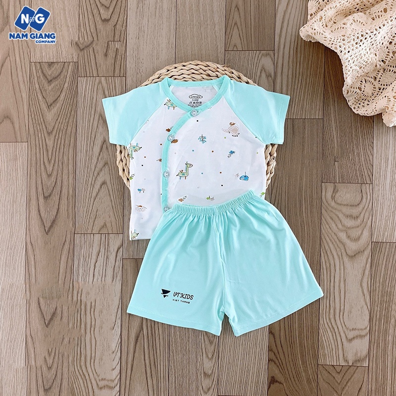 Bộ cộc sơ sinh thun lạnh VT Kid phối màu B4