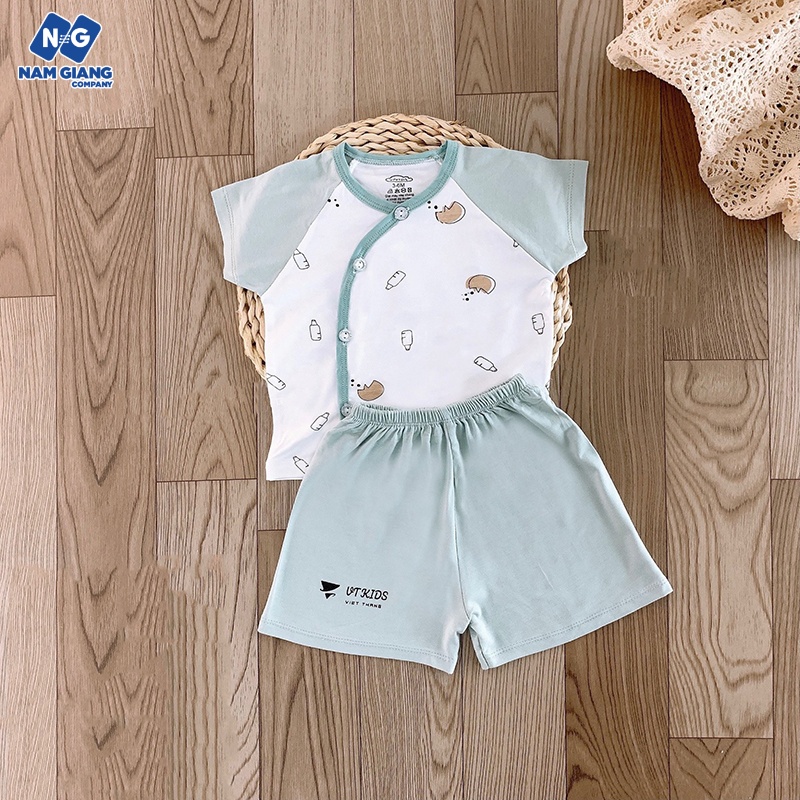 Bộ cộc sơ sinh thun lạnh VT Kid phối màu B4