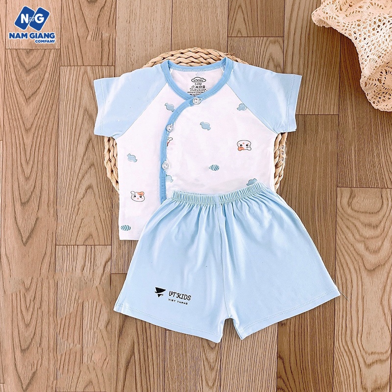 Bộ cộc sơ sinh thun lạnh VT Kid phối màu B4