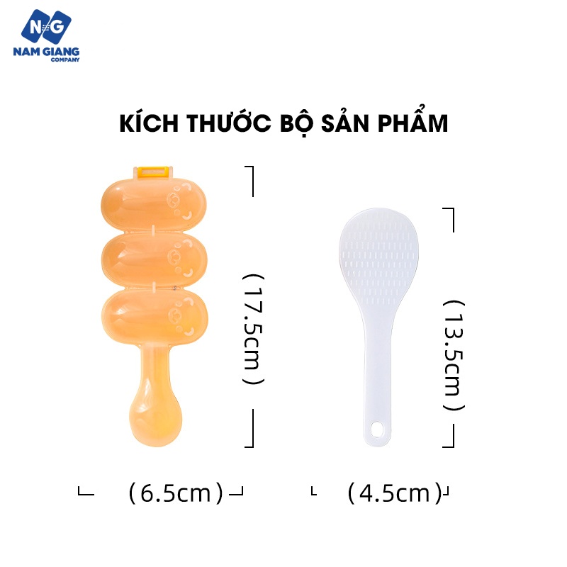 Bộ khuôn lắc cơm tạo hình cơm nắm cho bé ăn dặm
