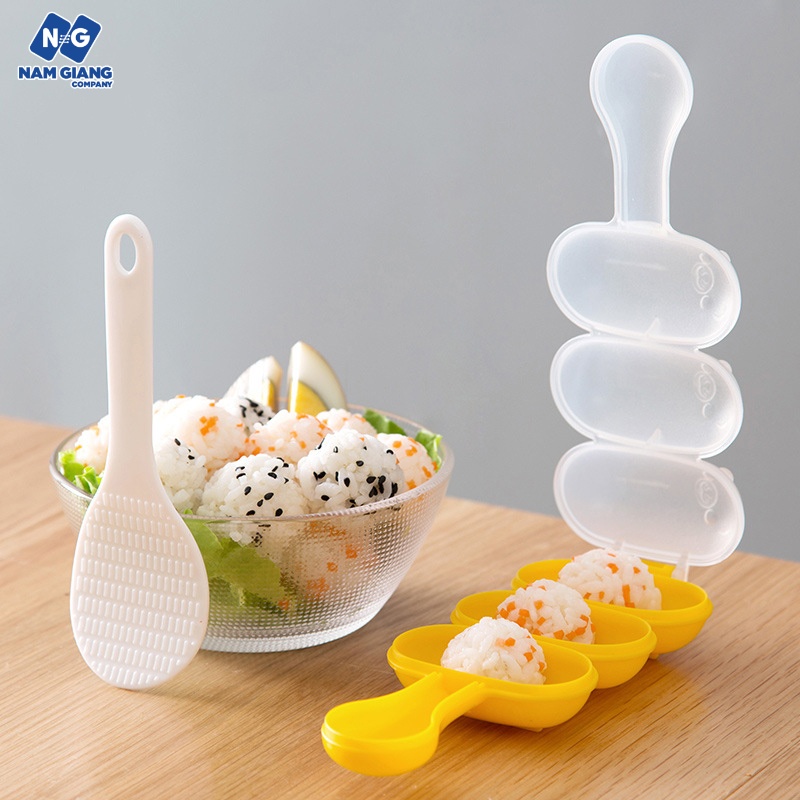 Bộ khuôn lắc cơm tạo hình cơm nắm cho bé ăn dặm