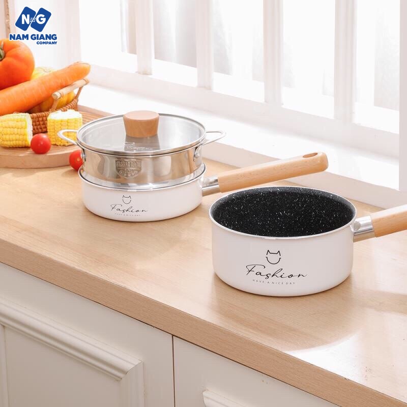 Bộ nồi chảo kèm xửng hấp fashion ăn dặm