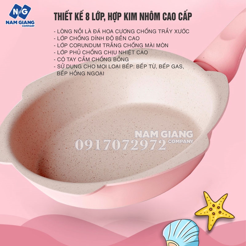 Bộ nồi chảo nấu ăn dặm kichilachi (3 IN 1)
