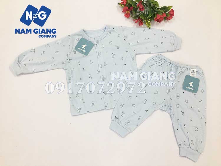 Bộ quần áo dài tay sơ sinh MIO mèo mây