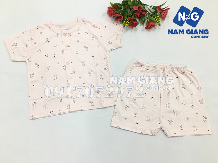 Bộ sơ sinh cộc tay mio mèo mây