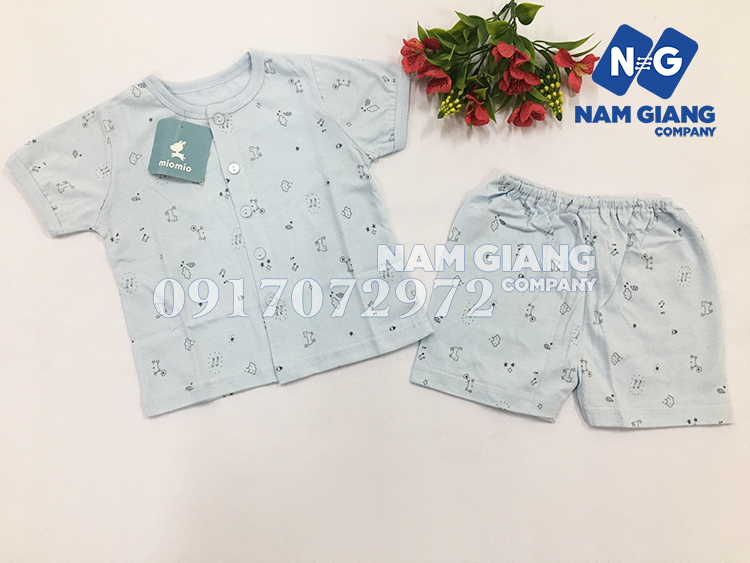 Bộ sơ sinh cộc tay mio mèo mây