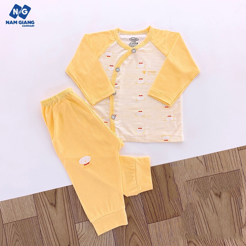 Bộ sơ sinh dài tay thun lạnh VT Kid phối màu B3